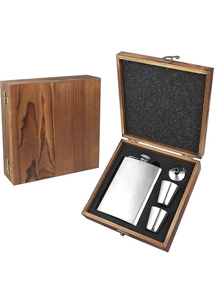 Kutulu Paslanmaz Çelik Cep Matarası Seti | 210 ml | Hediyelik Erkek Seti | Viski Matarası | Babalar Günü, Doğum Günü Için Şık Hediye fiyatları