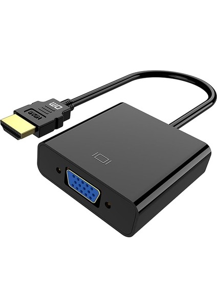 CHB020 HDMI To VGA Dişi Çevirici Adaptör Siyah