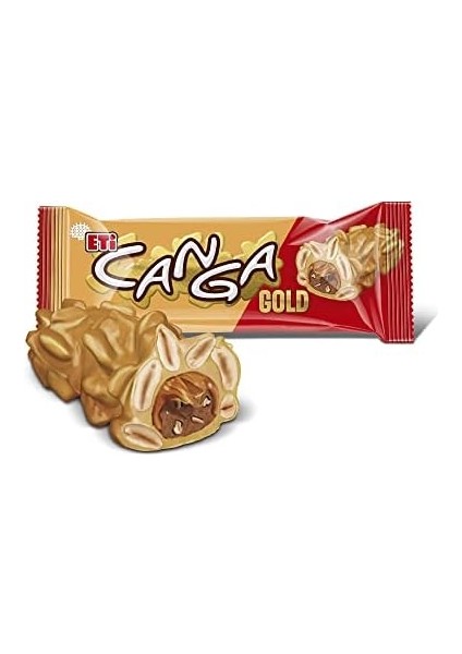 Eti Canga Gold Yer Fıstıklı Karamelli Nuga Bar 45 G x 16 Adet modelleri