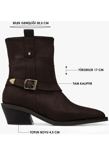 Kadın Arden Acı Kahve Süet Kovboy Bot modelleri