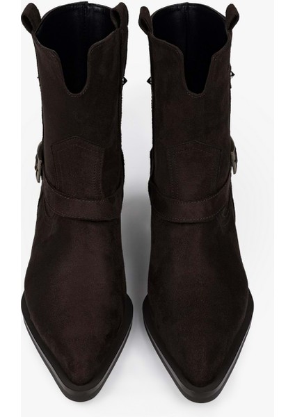 Kadın Arden Acı Kahve Süet Kovboy Bot fırsatları