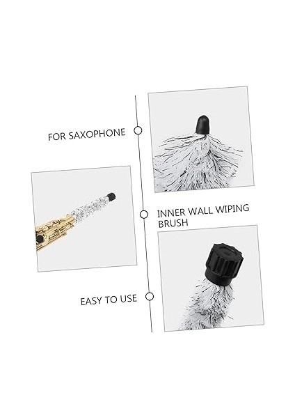 2ADET Alto Saksafon Temizlik Fırçası Pamuk Ipli Dış Yüzeyler Için Etkili Temizlik Aksesuarı indirimleri