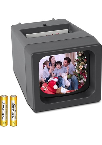 35 mm Film ve Slayt Görüntüleyici, Eski Slaytlar ve 35 mm Film Negatifleri Için 2x LED Işıklı Görüntüleme Slayt Projektörü (2 Aaa Pil Dahil)