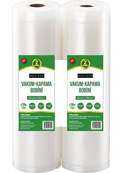 10 Metre (2 Adet 30CM x 5 Metre) Gofrajlı Tırtıklı Rulo Vakum Poşeti 2'li Bobin Vakumlama Folyosu Vakumlu Rul, Bpa Içermez, Tüm Vakumlama Makineleri Için, Kaynatılabilir, Tekrar Kullanılabilir…