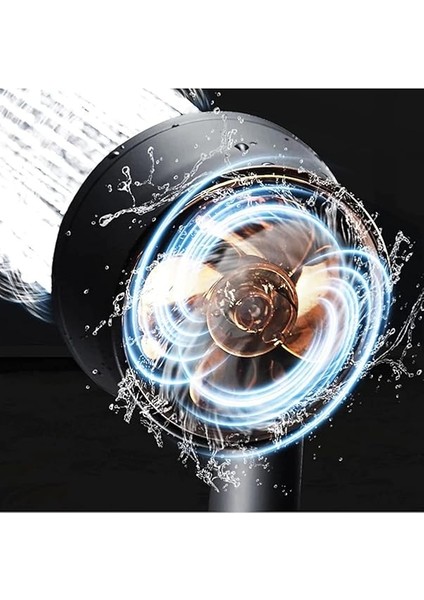 Turbo Fan 5 Fonksiyonlu Duş Başlığı El Duşu Handshower, Siyah fiyatları