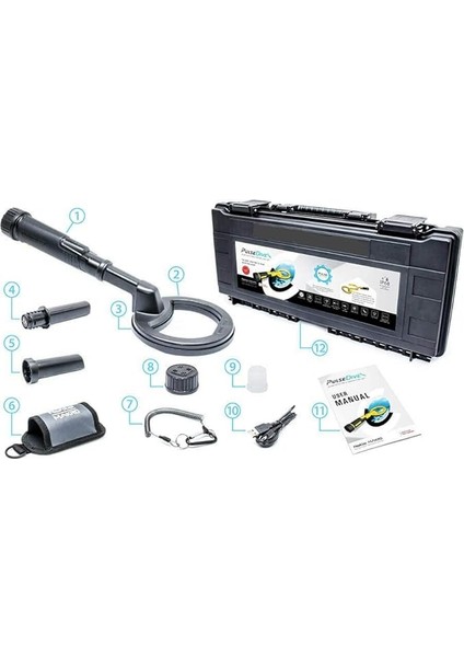 Makro Pulsedive Siyah Scuba Dedektör+Pinpointer Sualtı Kablosuz Darbe