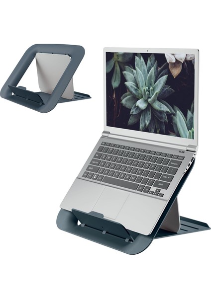 Yüksekliği Ayarlanabilir Dizüstü Bilgisayar, 4 Yükseklikte, 13 Inç - 15 Inç Dizüstü Bilgisayarlar Için, Çalışma Masası Için Kompakt Dizüstü Bilgisayar Yükseltmesi, Ergo Cosy Serisi, Gri
