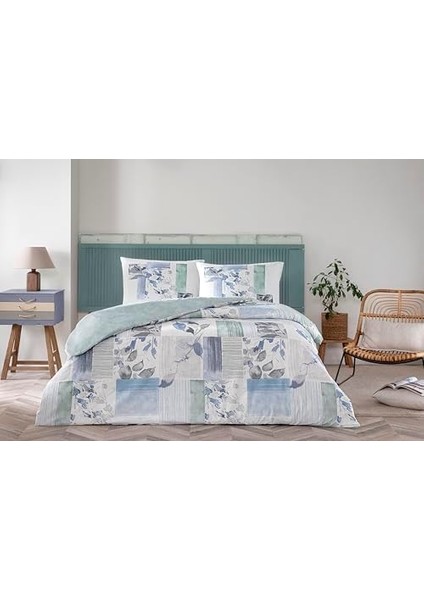 Eloise Ranforce Çift Kişilik Nevresim Takımı Mavi fiyatları