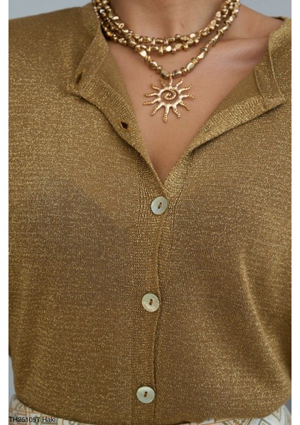 Haki Simli Uzun Kollu Hırka fiyatları