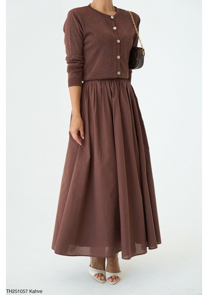 Kahverengi Simli Uzun Kollu Hırka fiyatları