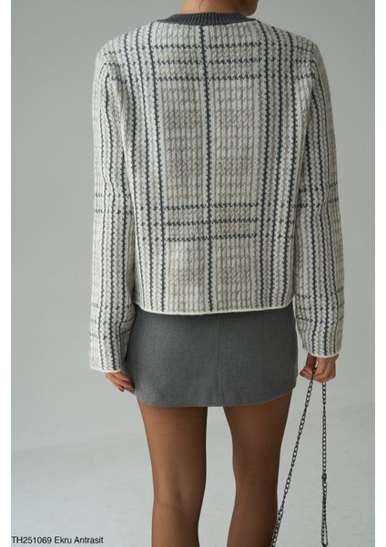 Kadın Antrasit Gold Düğmeli Hırka fiyatları