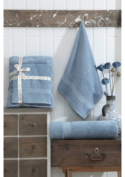 Pamuklu 2'li Battal Boy Banyo Havlusu/saç Havlusu Set