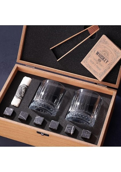 30 Yaş Tasarımlı Ahşap Kutulu 2'li Glasgow Viski Kadeh Seti + 6 Soğutucu Taş indirimleri