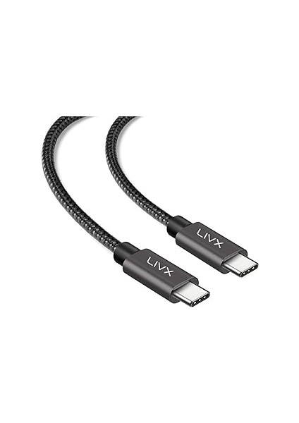 Solid 100W 5A Type C To Type C Pd 2.0 5 Gbps 25 cm Hızlı Şarj ve Data Kablosu Halat Örgülü Space Gray Tct-25 modelleri