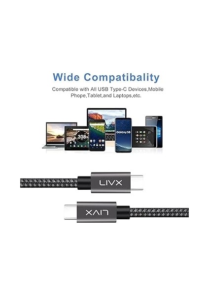 Solid 100W 5A Type C To Type C Pd 2.0 5 Gbps 25 cm Hızlı Şarj ve Data Kablosu Halat Örgülü Space Gray Tct-25 indirimleri