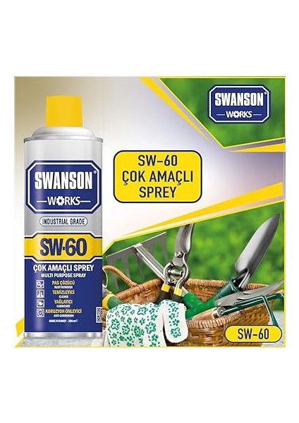 Swanson Works Sw-60 Pas Sökücü Yağlayıcı Korozyon Önleyici Çok Amaçlı Multi Sprey 400 ml fiyatları