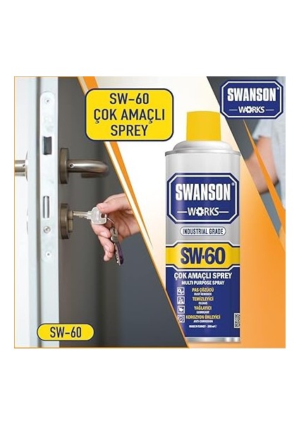 Swanson Works Sw-60 Pas Sökücü Yağlayıcı Korozyon Önleyici Çok Amaçlı Multi Sprey 400 ml fırsatları