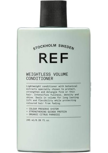Reference Of Sweden Ref Stockholm-Ref Weıghtless Volume Condıtıoner 245 ml Tüm Saç Tipleri Için Hacimlendirici Bakım Kremi
