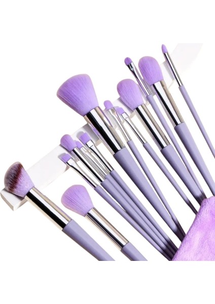 13’lü Profesyonel Mor Makyaj Fırça Seti – Yumuşak Sentetik Kıllar ile Kusursuz Fondöten, Allık, Far ve Kontür Uygulaması