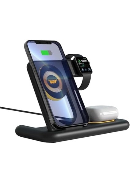Labs Buff BL40 5in1 Telefon Kulaklık Tutucu Kablosuz LED Işıklı Hızlı Şarj Standı fiyatları