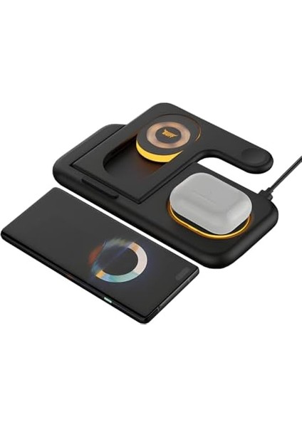 Labs Buff BL40 5in1 Telefon Kulaklık Tutucu Kablosuz LED Işıklı Hızlı Şarj Standı modelleri