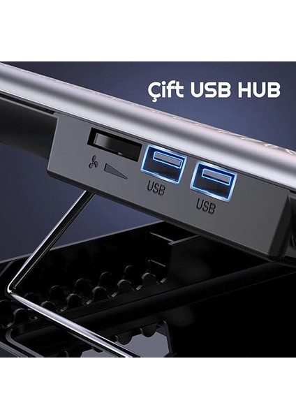 Icecoorel Alimünyum Hız Ayarlı Notebook Soğutucu Ergonomik Stand Alt Başlık : Sessiz Güçlü FAN–12~17INÇ Uyumlu–yedi Seviye Stand–2xusb Hub indirimleri
