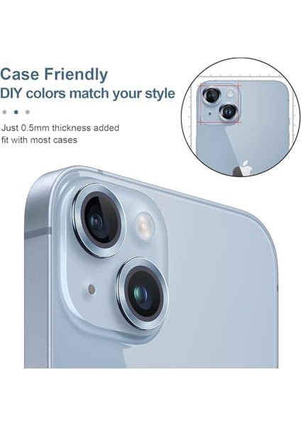 15 15 Için Kamera Lens Kamera Ultra Yüksek Kaliteli Cam Lens Mercek (Mavi (Sierra )) modelleri