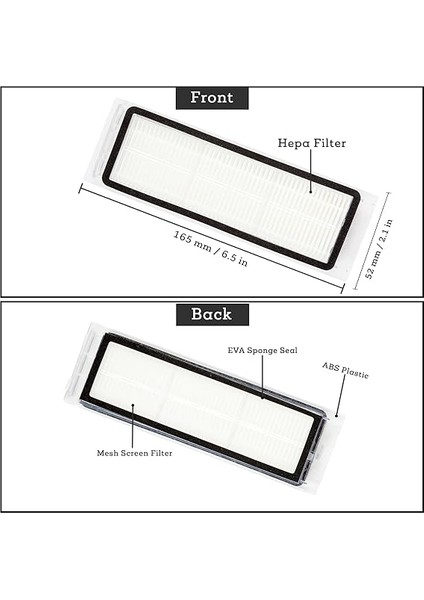 Roborock S5 Max ile Uyumlu 2li Hepa Filtre Roborock S5 Max S50 S6 S6 Maxv Pure ile Uyumlu 2 Adet Hepa Filtre fırsatları