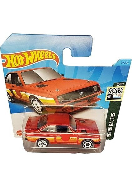 Wheels - Ford RS2000 - Retro Racers 1/10 - HKJ77 - Short Card - Kırmızı - Mattel 2023 fiyatları