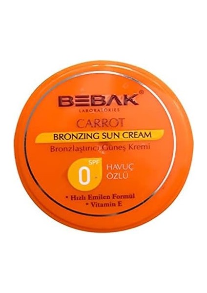 Bebak Spf 0 Güneş Kremi Havuç Özlü Kavanoz 100 ml Yeni