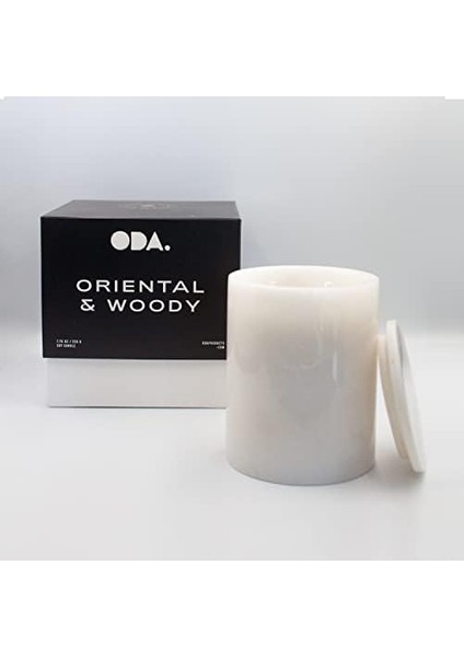 No: 5 Mermer Mum Oryantal ve Odunsu Kokulu Tasarım Dekoratif Mermer Soya Mumu - 220GR (Beyaz) modelleri