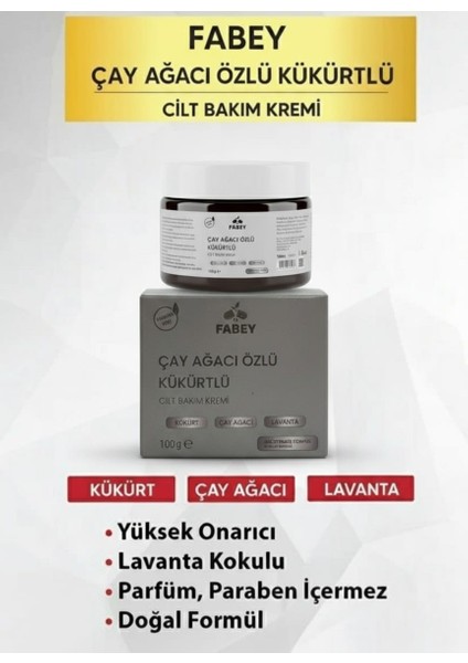 Çay Ağacı Özlü Kükürtlü Krem 100G