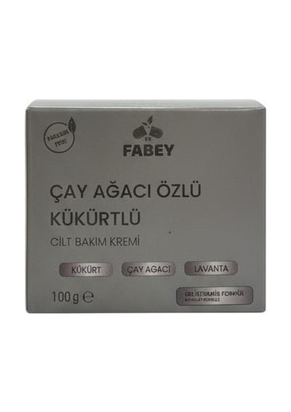 Çay Ağacı Özlü Kükürtlü Krem 100G indirimleri
