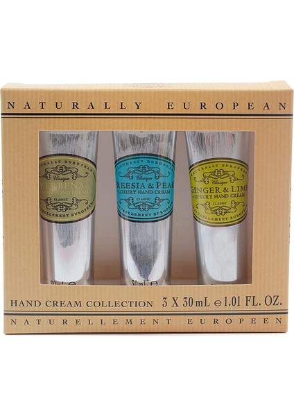 Naturally European Mini El Kremi Ginger & Lime - Verbena - Freesia & Pear Set 3 x 30 ml fiyatları