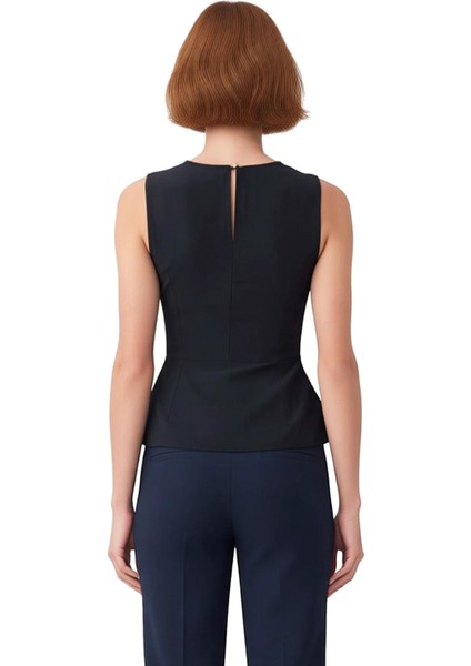 Kadın Kolsuz Degaje Yaka Saten Bluz Zarif Bağlama Detaylı Günlük Kullanıma Uygun Kaliteli Şık fırsatları