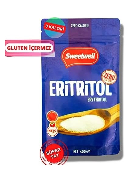 Sweetwell Eritritol Doğal Toz Tatlandırıcı 400 gr Sıfır Kalori Keto Diyet Erythritol modelleri