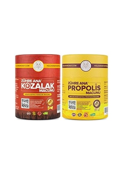 Zühre Ana Propolis Macunu + Zühre Ana Diyabetik Kozalak Macunu modelleri
