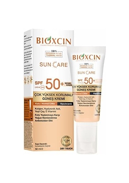 Bioxcin Sun Care Çok Yüksek Korumalı Kuru Ciltler Için Renkli Güneş Kremi Tinted Spf 50+ 50 ml