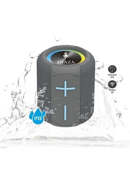 Taşınabilir Bluetooth Hoparlör Ipx6 Suya Dayanıklı - 6W Ses Çıkışı Gri fiyatları