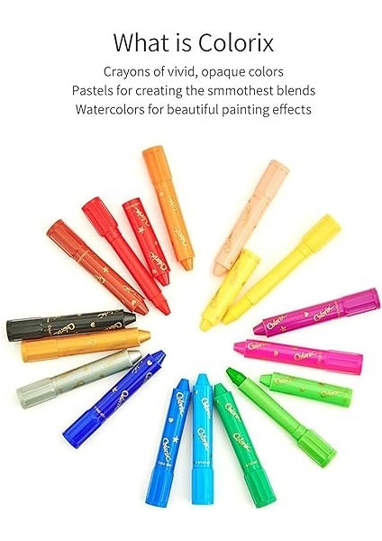 Amos CRX5PC12 Colorix Üçü Bir Arada 12'li Pp Kutu, Çok Renkli fırsatları