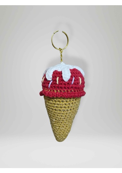 Amigurumi Külah Anahtarlık 10-11 cm Sevimli El Örgüsü Hediyelik Anahtar ve Çanta Aksesuarı (KOD:103)