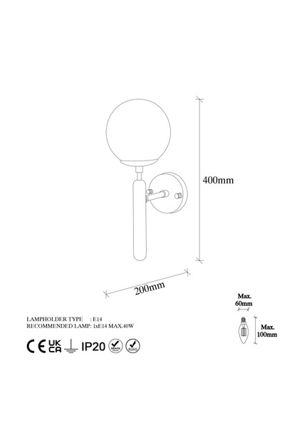 King Modern Tekli Beyaz Glop Cam Aplik Parlak Siyah, Art Deko Dekoratif Duvar Aydınlatma KING-11457 indirimleri