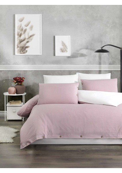 Milano Çizgili %100 Pamuklu Nevresim Takımı