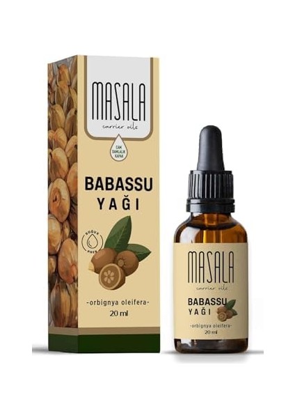 Masala Saf Babassu Yağı 20 Ml. Soğuk Pres (Babassu Carrier Oil)