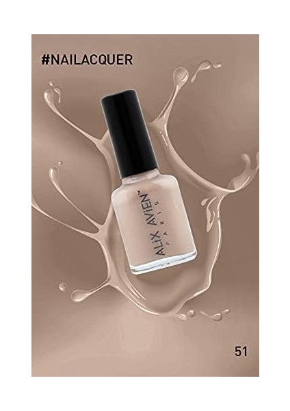 Alıx Avıen Nude Oje 51 - Yüksek Pigmentli Uzun Süreli Kalıcılık Hızlı Kuruma - Nail Lacquer 51 modelleri