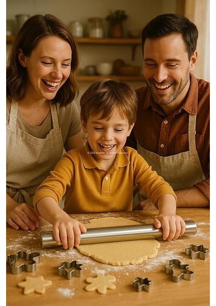 40 cm 304 Paslanmaz Çelik Oklava Ergonomik Merdane Yapışmaz Yüzeyli Hamur Açma Aparatı Pizza Kurabiye Gözleme Makarna Için Profesyonel Mutfak Aracı indirimleri