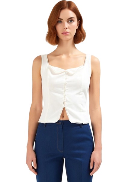 Kadın Pamuklu Kare Yaka Askılı Bluz Günlük Şıklık ve Konfor Odaklı Tasarım Kaliteli Şık Rahat modelleri