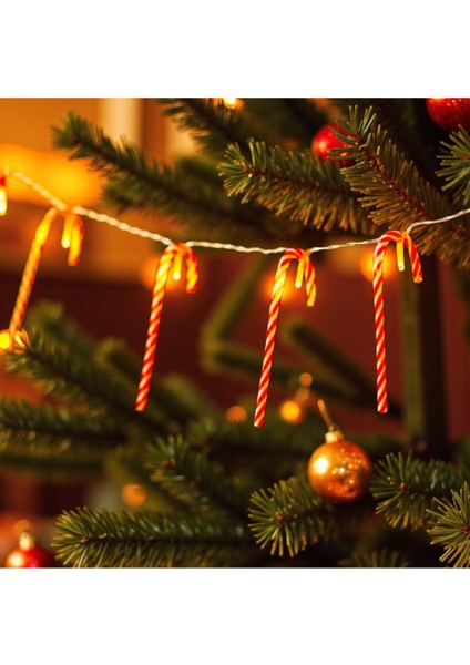 Yılbaşı LED Zincir Işık Baston Şeker 170CM 10 LED AST6008