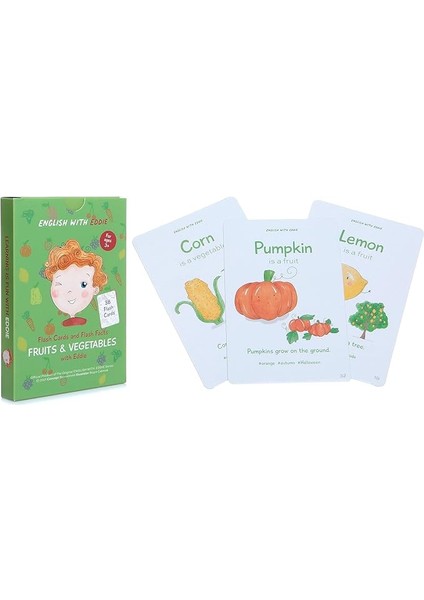 Cards And Flash Facts Fruıts & Vegetables With Eddie