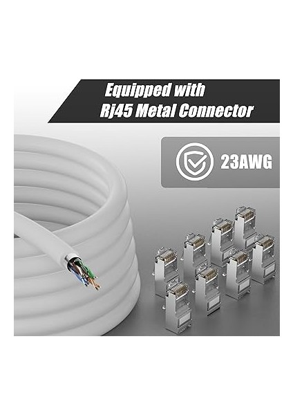 Ethernet Kablosu 40 Metre Cat 6 Yüksek Hızlı 1000MBPS 250MHZ Koruması Internet Kablosu Beyaz Lan Kablosu Uzun 130FT Network Kablosu 40M Kurulum Ethernet Kabloları modelleri